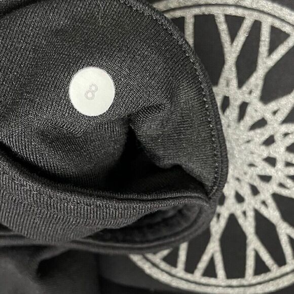 LULULEMON Leggings Womens 8 Black Soul Cycle Logo Crop Low Rise - Picture 7 of 7